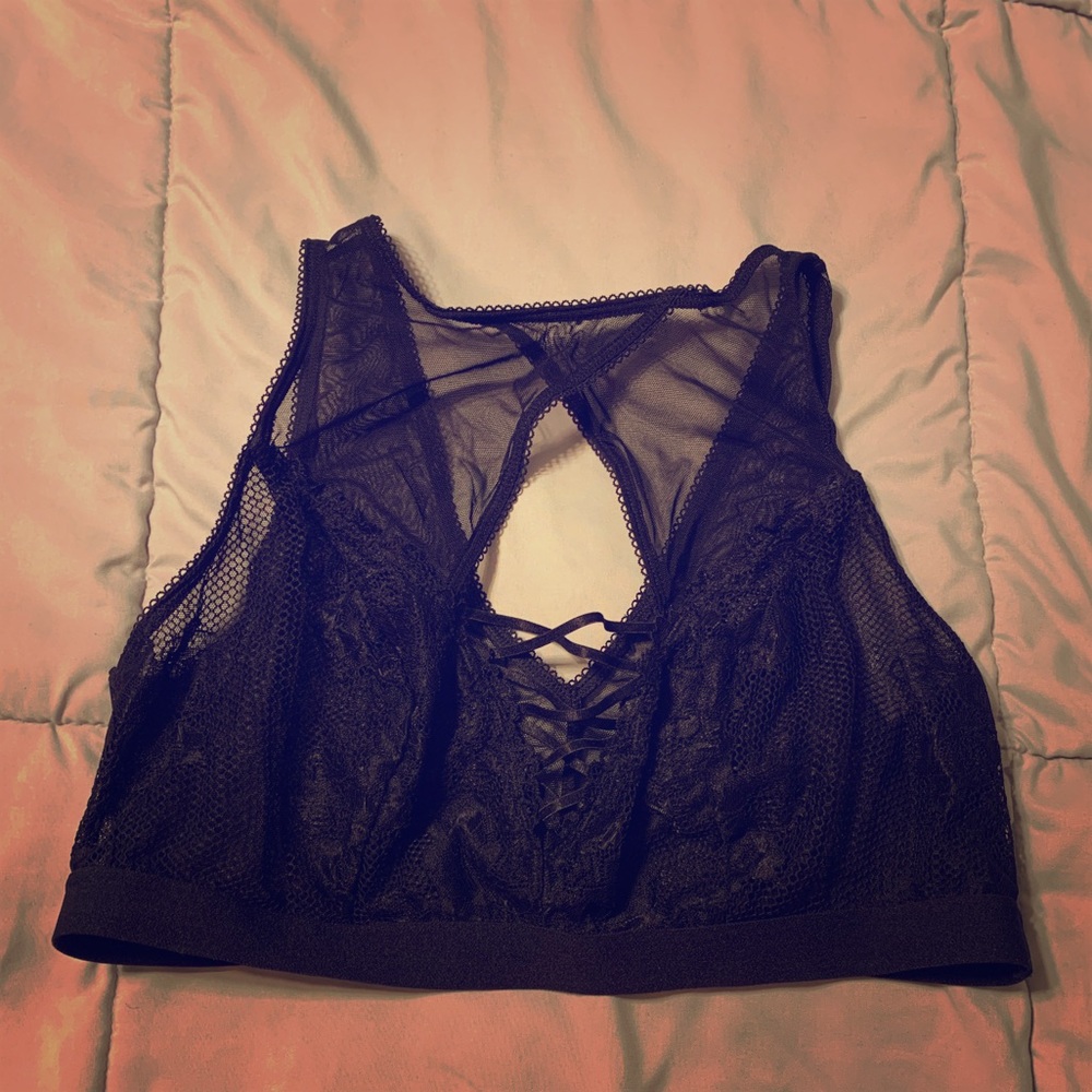 Nylon and lace Bralette
